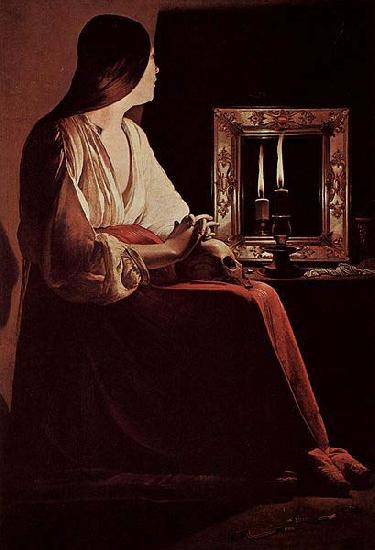 Georges de La Tour Bubende Maria Magdalena France oil painting art